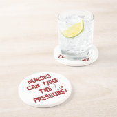 Verpleegkundigen kunnen de druk op zich nemen zandsteen onderzetter (Zijkant)