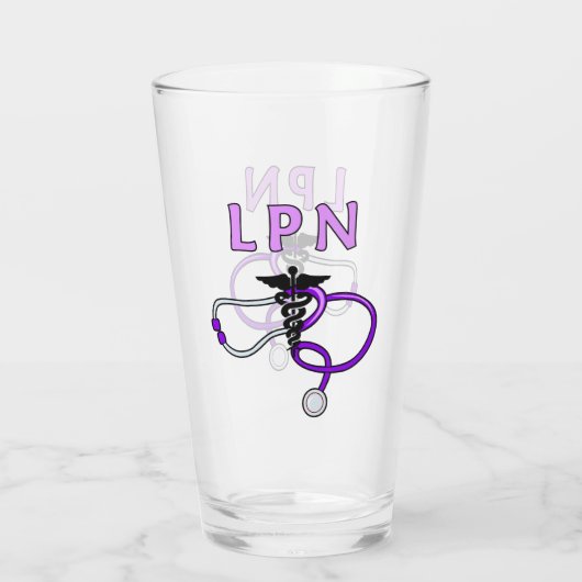 Verpleegkundigen LPN Stethoscoop Glas (Achterkant)