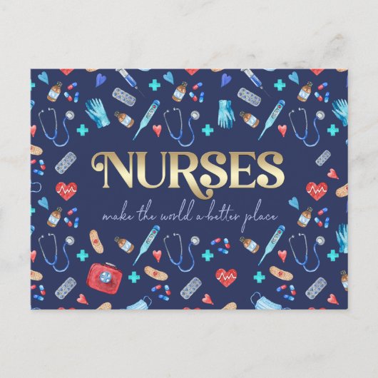 Verpleegkundigen maken van de wereld een betere pl briefkaart (Voorkant)
