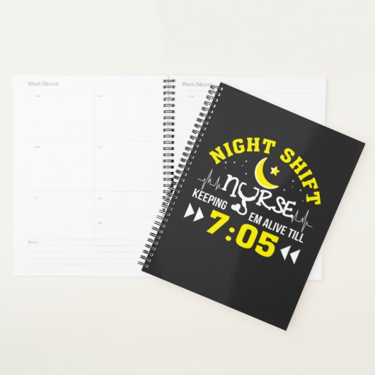 Verpleegkundigen | Night Shift Nurse Keeping Alive Planner (Display)