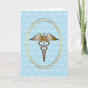 Verpleegkundigen-Pet en Caduceus-dagkaart Feestdagen Kaart