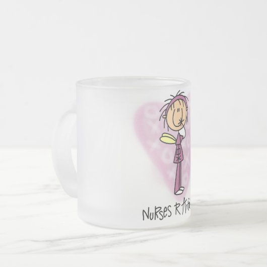 Verpleegkundigen R Angels Tshirts en Gifts Matglas Koffiemok (Voorkant links)