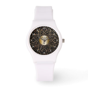 Verpleegkundigen RN Nursing Medical Caduceus Symbo Horloge