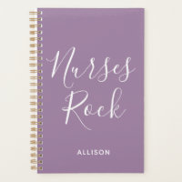 Verpleegkundigen Rock Paars en White Script Persoo