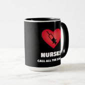 Verpleegkundigen roepen de schokken mok (Voorkant rechts)