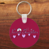Verpleegkundigen Roze ontwerp Sleutelhanger (Voorkant)
