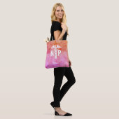 Verpleegkundigen Roze Oranje Manuscript Aangepast Draagtas (Op model)