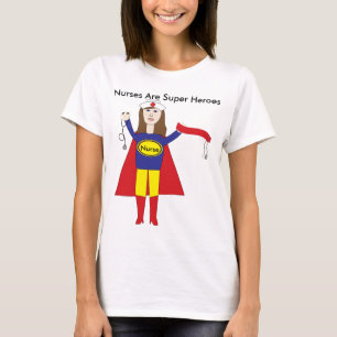 Verpleegkundigen Super Helden (Brunette) T-shirt