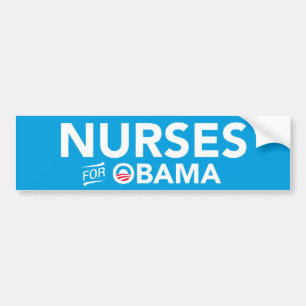 Verpleegkundigen voor Barack Obama Bumpersticker (