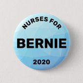 Verpleegkundigen voor Bernie Sanders 2020 Ronde Button 5,7 Cm (Voorkant)