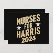 Verpleegkundigen voor Harris 2024 USA Briefkaart (Voorkant / Achterkant)