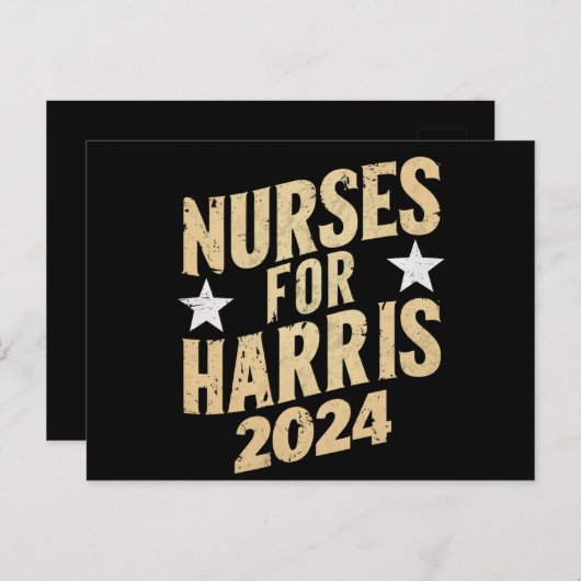 Verpleegkundigen voor Harris 2024 USA Briefkaart (Voorkant / Achterkant)