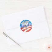 Verpleegkundigen voor OBAMA Ronde Sticker (Envelop)