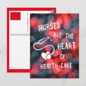 verpleegkundigen vormen het hart van de gezondheid briefkaart (Voorkant / Achterkant)