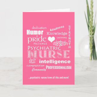Verpleegkundigen Week-Psychiatrische Verpleegkundi Bedankkaart