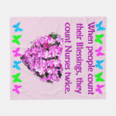 VERPLEEGKUNDIGEN WORDEN GEWAARDEERD FLEECE DEKEN (Voorkant (Horizontaal))