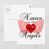 Verpleegkundigen zijn de echte engelen briefkaart (Voorkant / Achterkant)