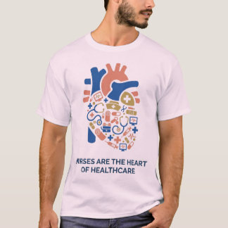 Verpleegkundigen zijn het hart van de gezondheidsz t-shirt