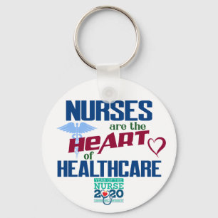 Verpleegkundigen zijn het Jaar van de Gezondheidsz Sleutelhanger