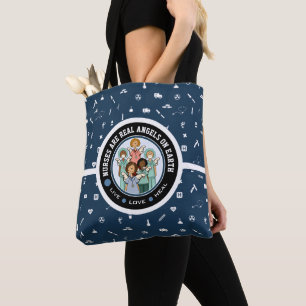 Verpleegkundigen zijn Real Angels. Cadeauzurse Can Tote Bag