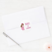 Verpleegkundigen zijn Superhelden Ronde Sticker (Envelop)
