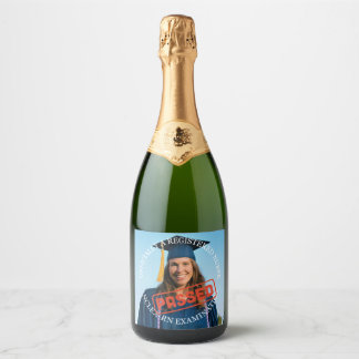 Verpleegschool afstudeerfeest, slaags nclex examen sparkling wijnetiket