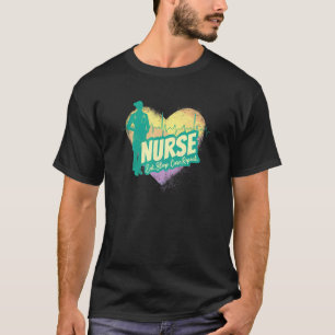 verpleegschool voor verpleegkundigen met hartslag t-shirt