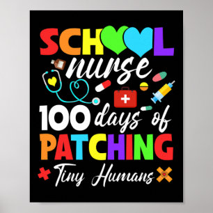Verpleegster 100 dagen van het oplappen van kleine poster
