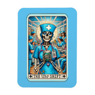 Verpleegster 12 uur Shift Tarot Kaart Magnet Magneet