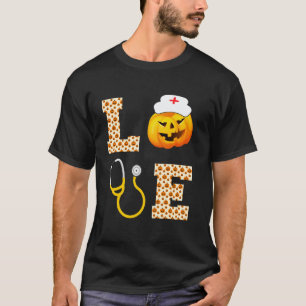 Verpleegster 2021 Pompoen Halloween Grappige Verpl T-shirt