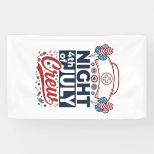 Verpleegster 4 juli nachtdienst patriottisch shirt spandoek
