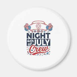 Verpleegster 4 juli Nachtploeg Patriottisch Shirt Magneet