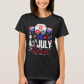 Verpleegster 4 juli Onafhankelijkheidsdag van de b T-shirt