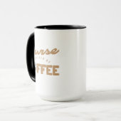 Verpleegster Aangedreven Door Koffie Grappig Mok (Voorkant links)