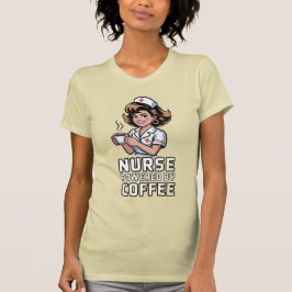 Verpleegster aangedreven door koffie T-shirt