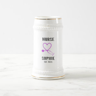 Verpleegster Afstudeer Bekercadeau Gepersonaliseer Bierpul