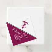 Verpleegster Afstuderen Dank U met Rode Caduceus Bedankjes Labels (In situ)