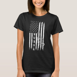 Verpleegster Amerikaanse vlag 4 juli Veterans US P T-shirt