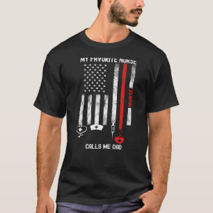 Verpleegster Amerikaanse vlag Mijn favoriete verpl T-shirt