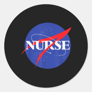 Verpleegster Astronaut Nieuwigheid Retro Voor De B Ronde Sticker