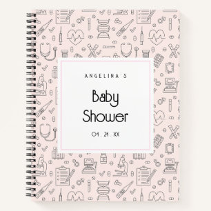 Verpleegster Baby shower Geschenklijst Notitieboek
