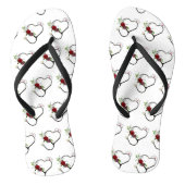 Verpleegster Bloemen Stethoscoop Teenslippers (Voetbed)