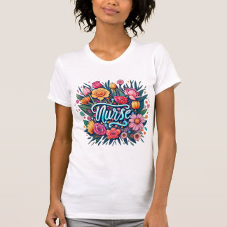 Verpleegster Bloemen Verpleegster T-shirt