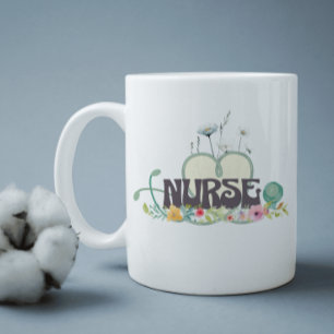 Verpleegster Bloementuin Uw Naam Koffiemok