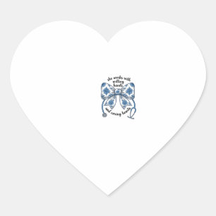 Verpleegster Bloemstrik Stethoscoop Vintage Gravur Hart Sticker