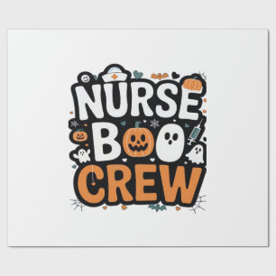 Verpleegster Boo Crew Halloween Gezondheidszorg H Cadeaupapier