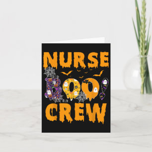 Verpleegster Boo Crew Halloween Nursing School Kaart