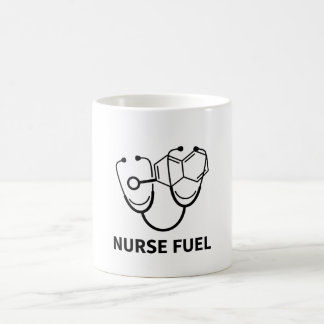 Verpleegster Brandstof Cafeïne Molecuul Stethoscoo Koffiemok