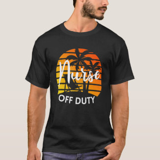 Verpleegster buiten dienst Zomer vakantie Palmboom T-shirt