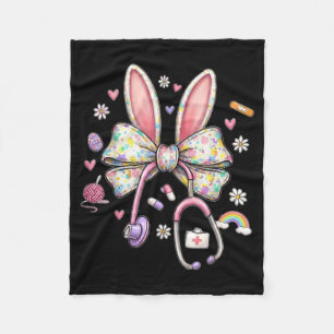 Verpleegster Bunny Grappige Pasen Verpleegster Sch Fleece Deken